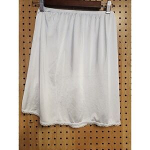 Vintage 50s 60s Vanity Fair  Short Mini Half Slip Skirt Lace Trim‎ Nylon 38 S